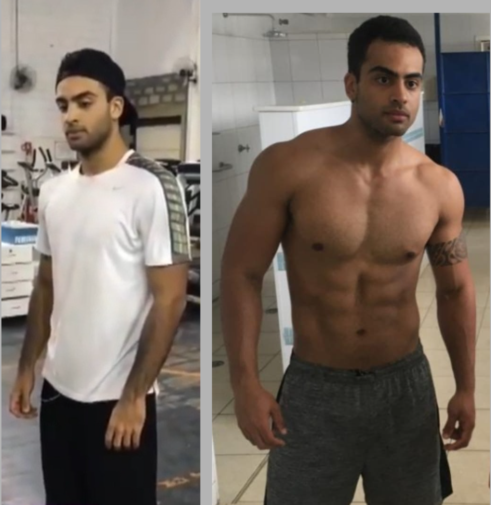 Transformação de aluno 3 — antes e depois